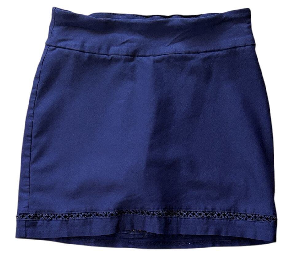 Crown & Ivy Navy Blue Scallop Millennium Skort 4